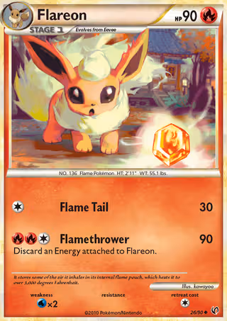 Flareon 26/90 Pokemon card