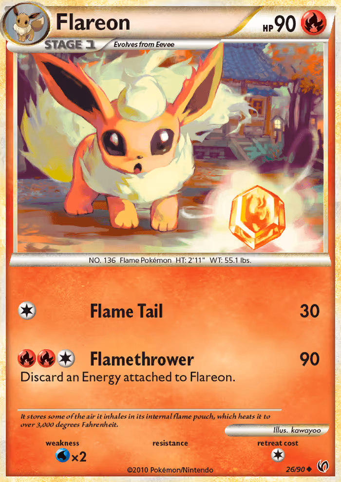 Flareon 26/90 Pokemon card