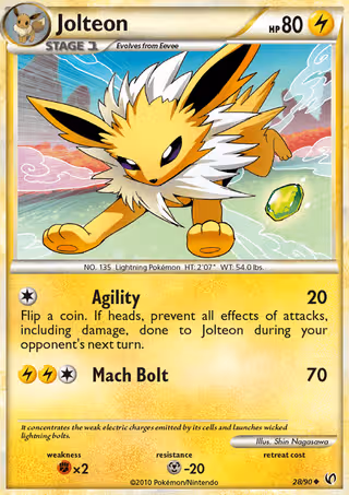 Jolteon 28/90 Pokemon card