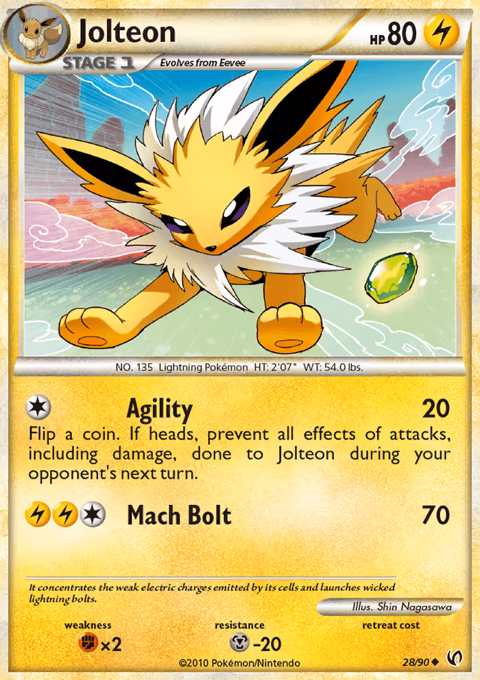 Jolteon 28/90 Pokemon card