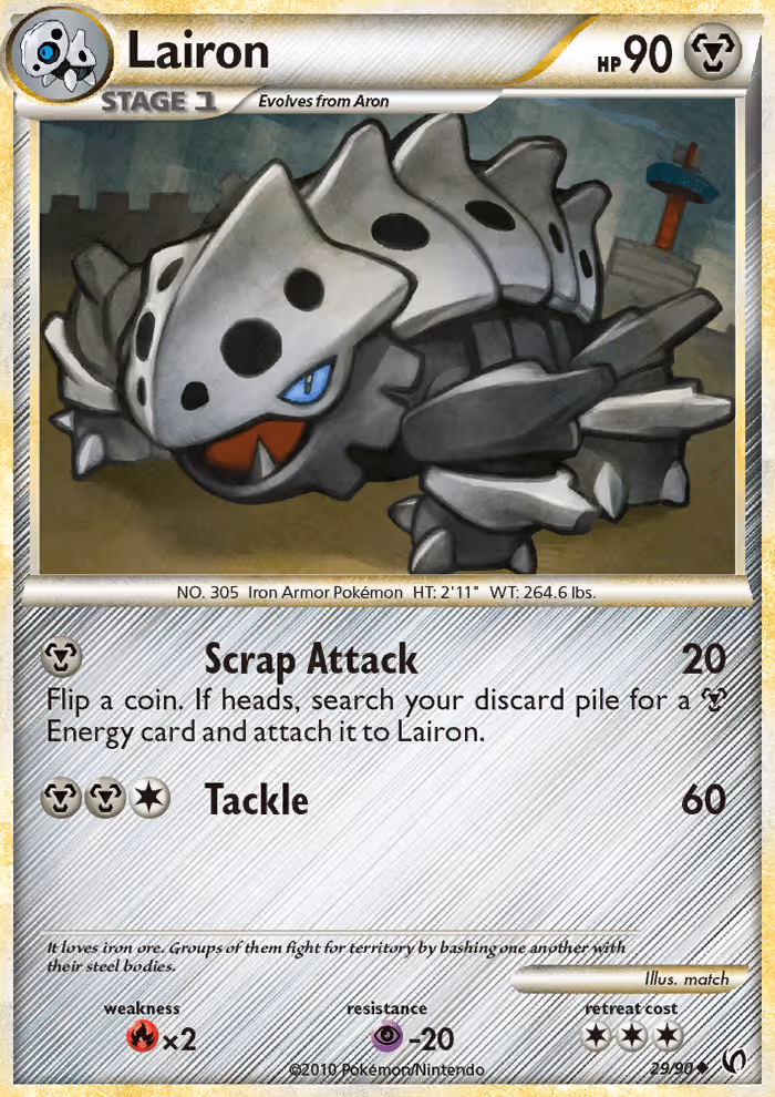 Lairon 29/90 Pokemon card
