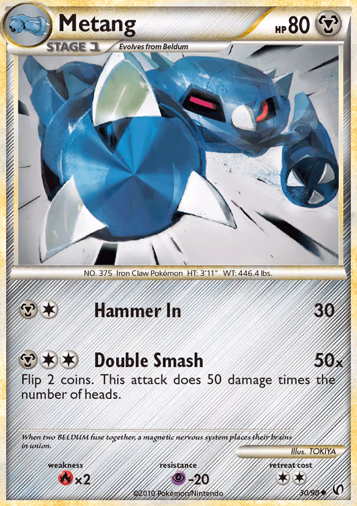 Metang 30/90 Pokemon card