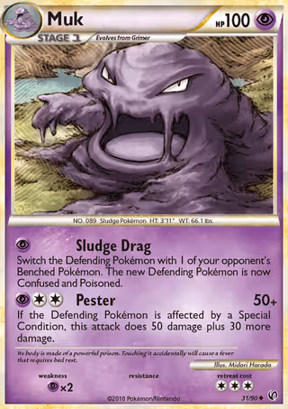 Muk 31/90 Pokemon card