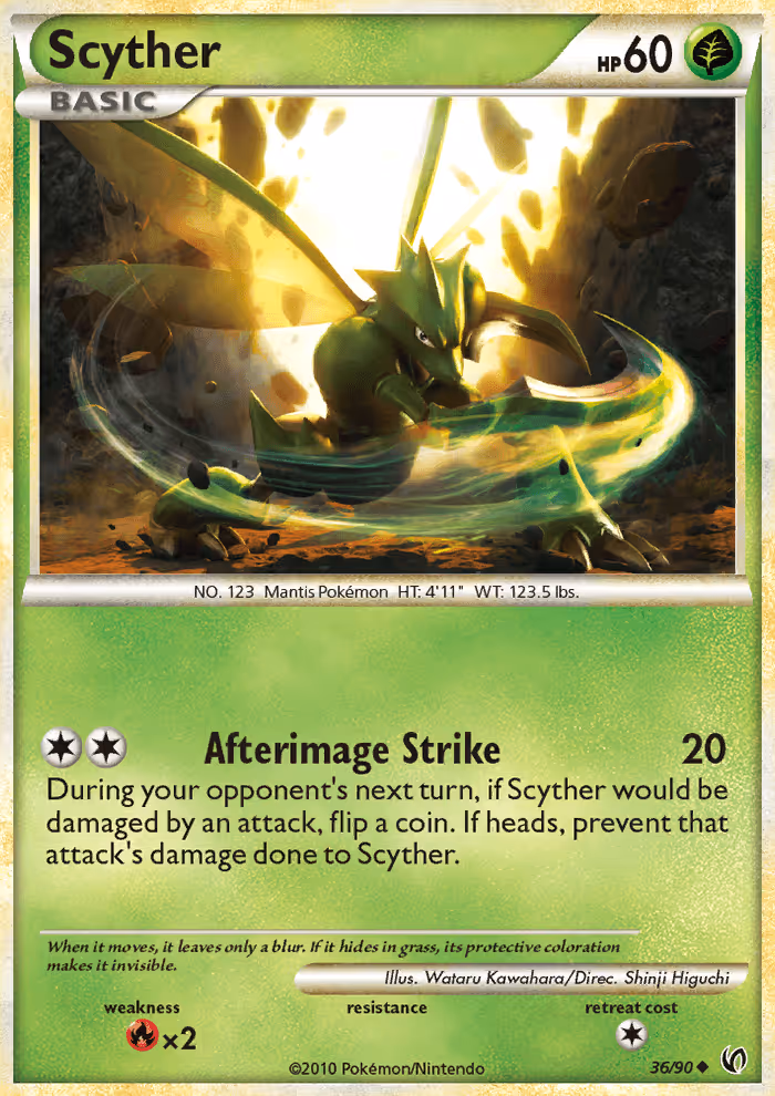 Scyther 36/90 Pokemon card
