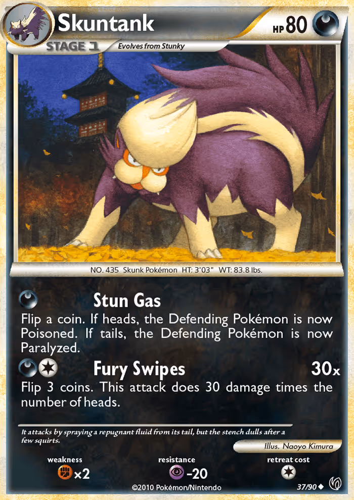 Skuntank 37/90 Pokemon card