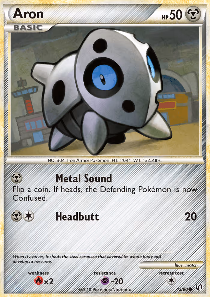Aron 42/90 Pokemon card