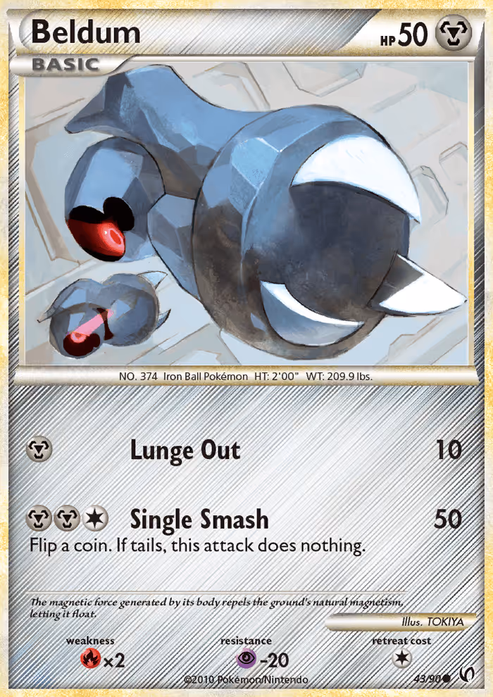 Beldum 43/90 Pokemon card