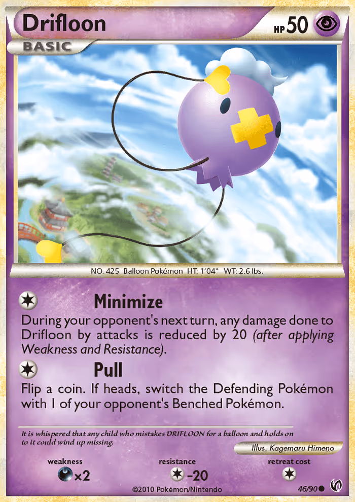 Drifloon 46/90 Pokemon card
