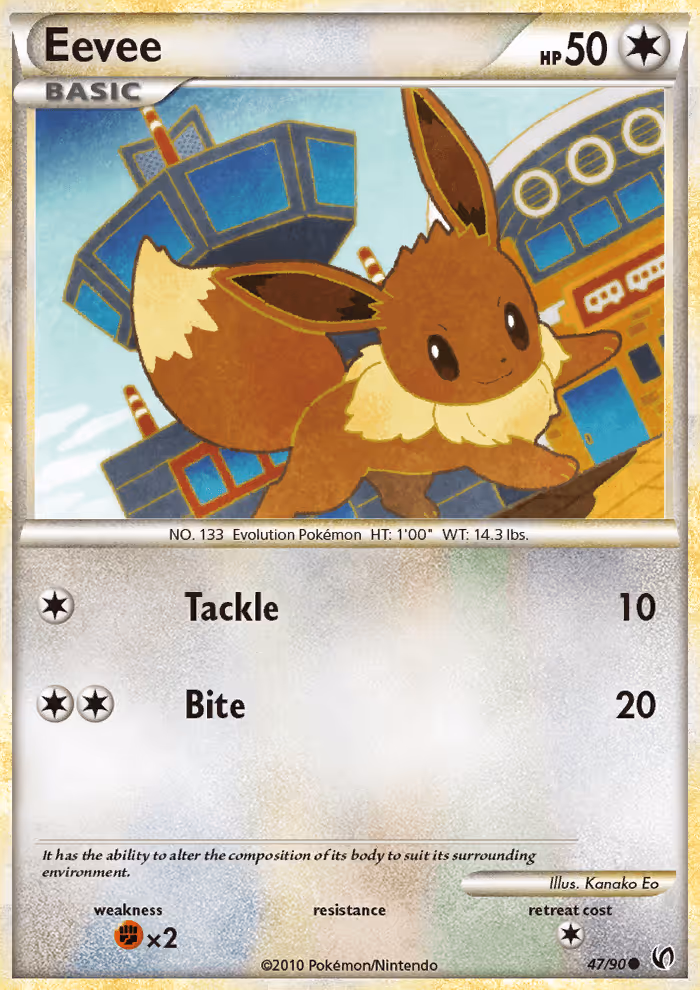 Eevee 47/90 Pokemon card