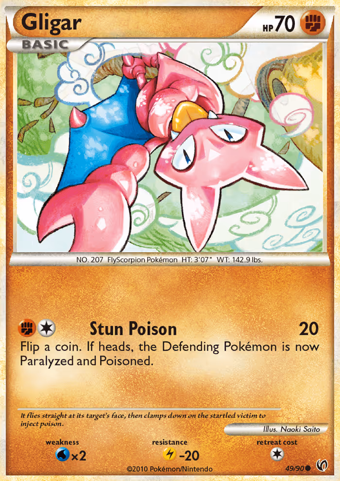 Gligar 49/90 Pokemon card