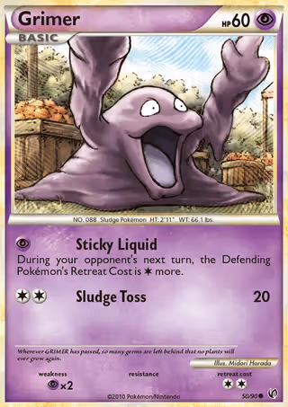 Grimer 50/90 Pokemon card