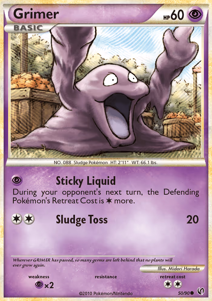 Grimer 50/90 Pokemon card