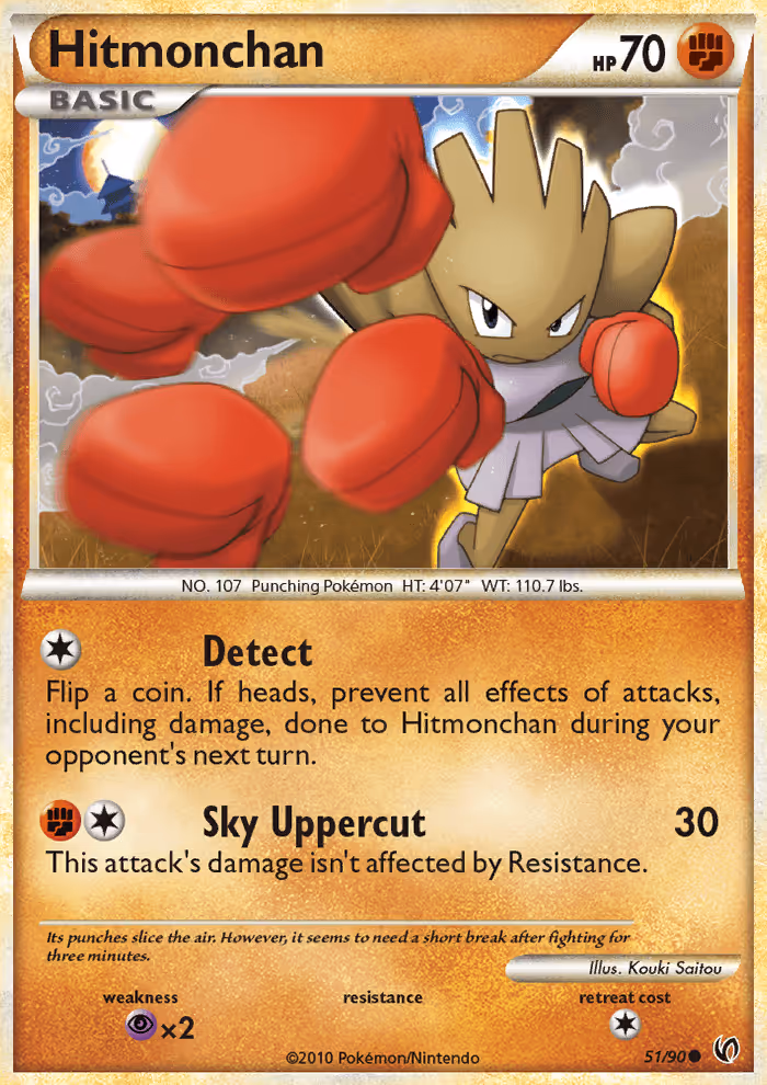 Hitmonchan 51/90 Pokemon card