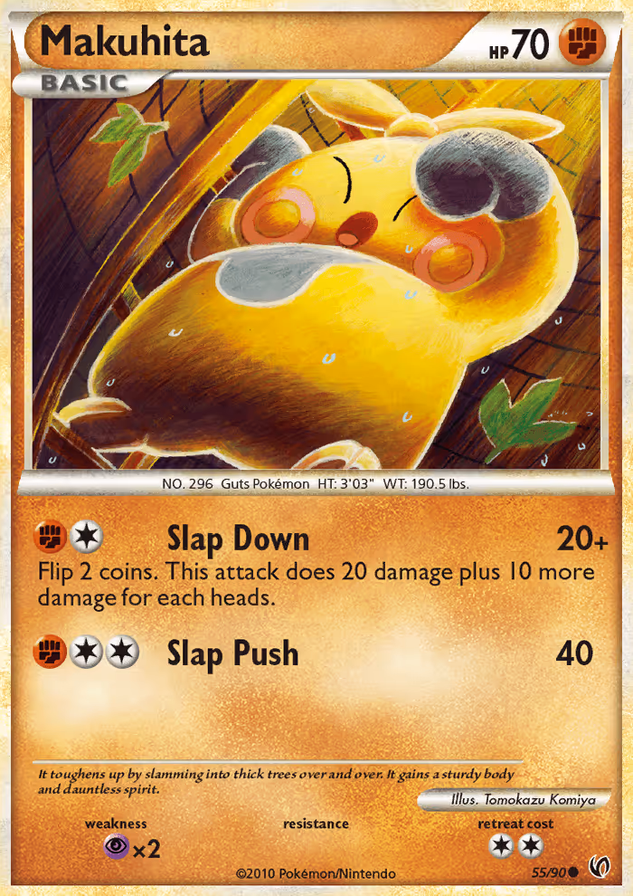 Makuhita 55/90 Pokemon card