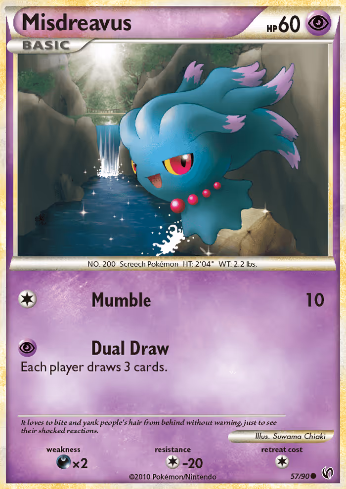 Misdreavus 57/90 Pokemon card