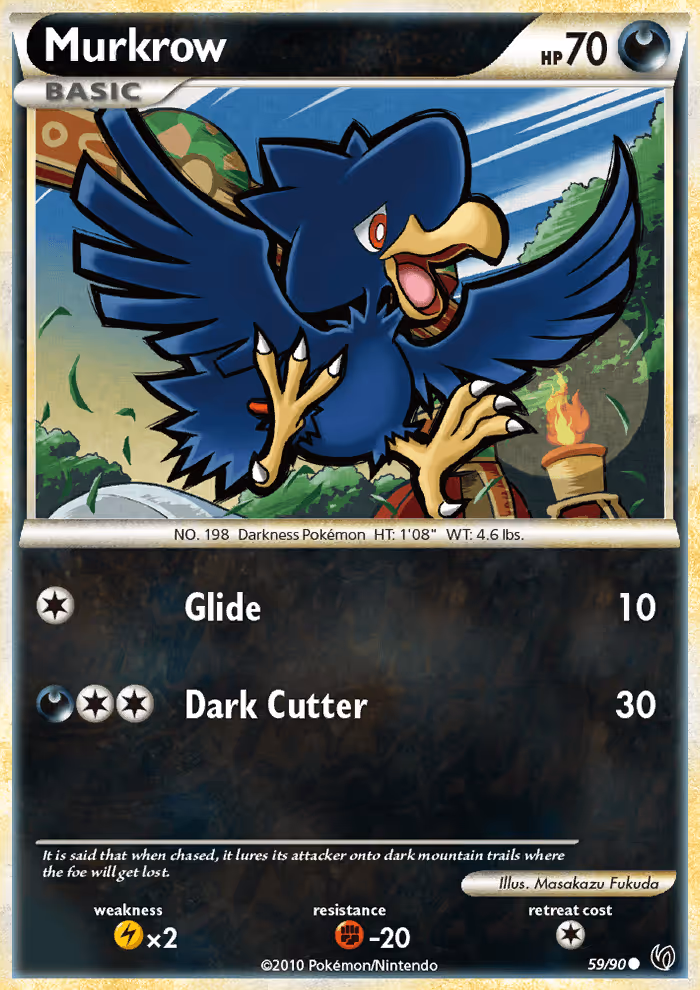 Murkrow 59/90 Pokemon card