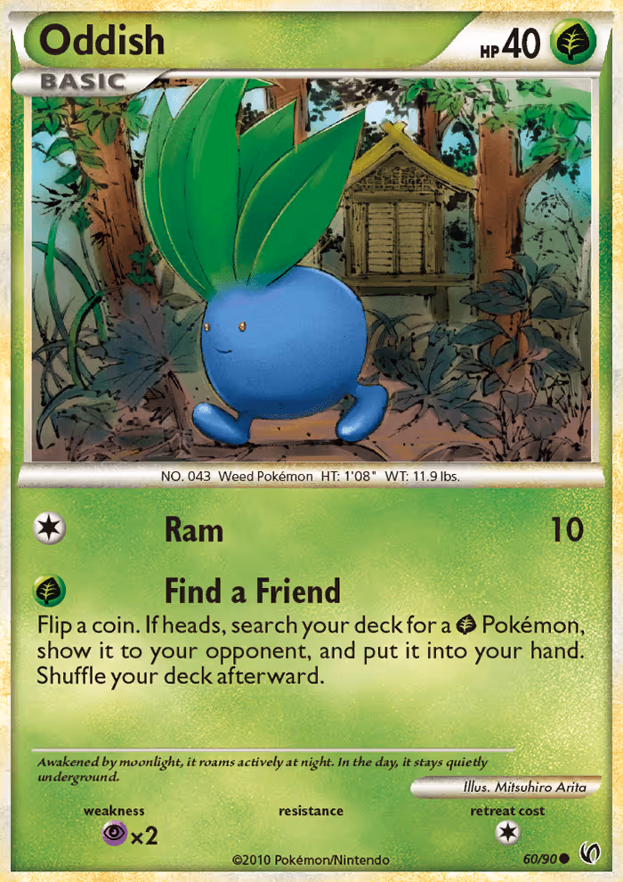 Oddish 60/90 Pokemon card