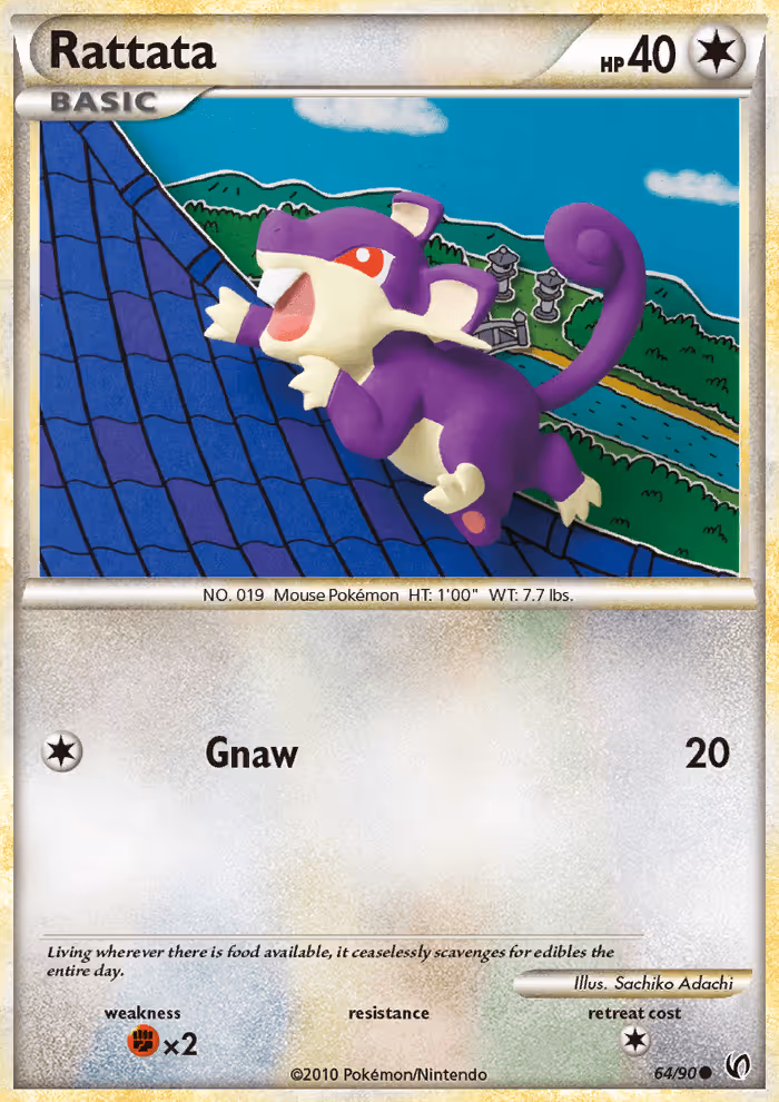 Rattata 64/90 Pokemon card