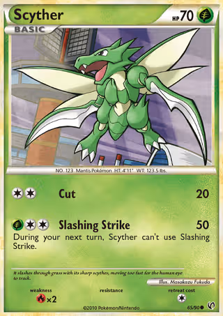 Scyther 65/90 Pokemon card