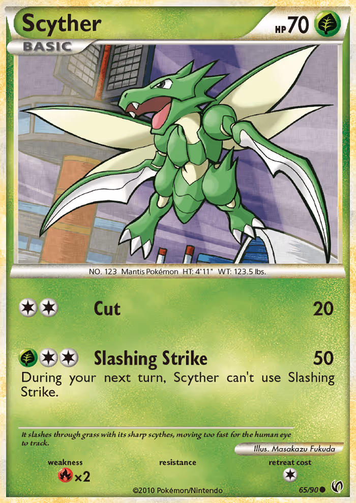 Scyther 65/90 Pokemon card