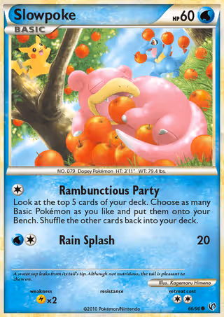 Slowpoke 66/90 Pokemon card