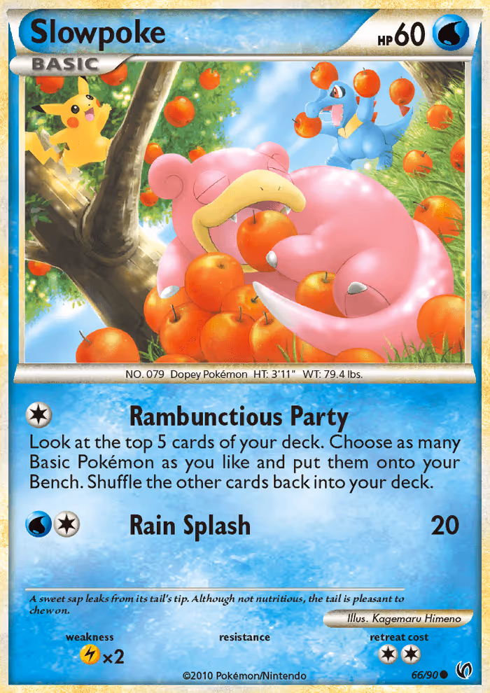 Slowpoke 66/90 Pokemon card