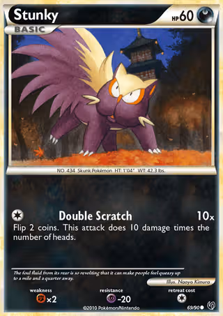 Stunky 69/90 Pokemon card