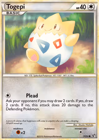 Togepi 70/90 Pokemon card