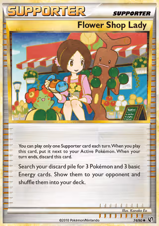 Flower Shop Lady 74/90 Pokemon card