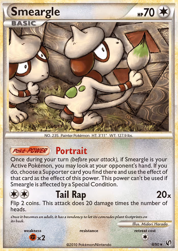 Smeargle 8/90 Pokemon card