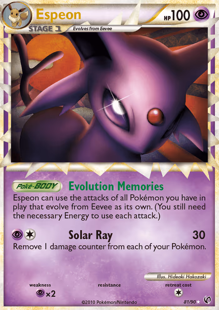 Espeon 81/90 Pokemon card
