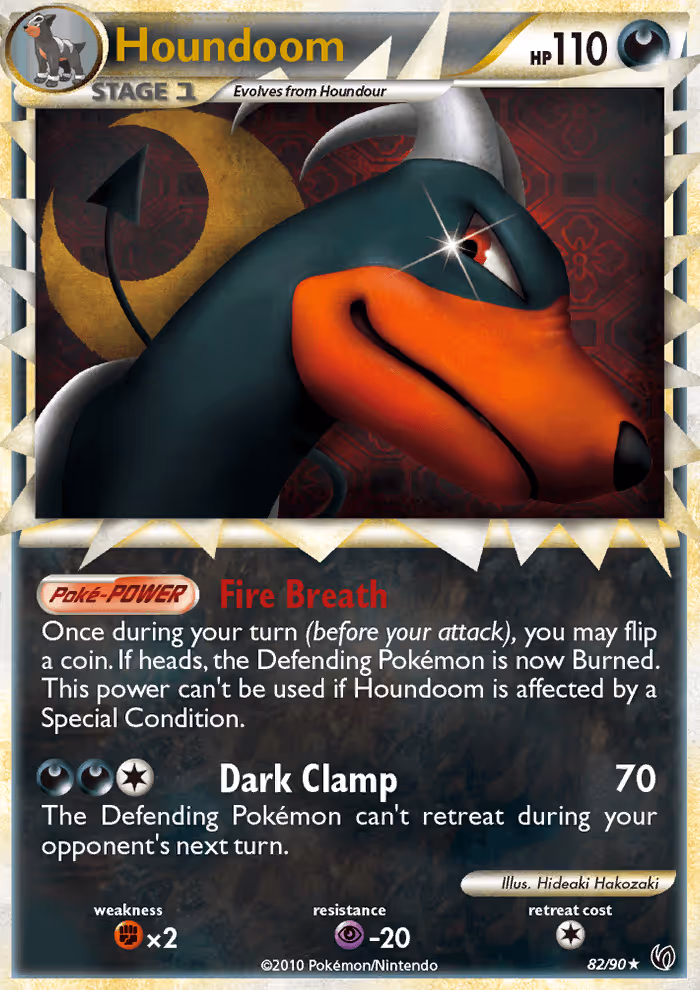 Houndoom 82/90 Pokemon card