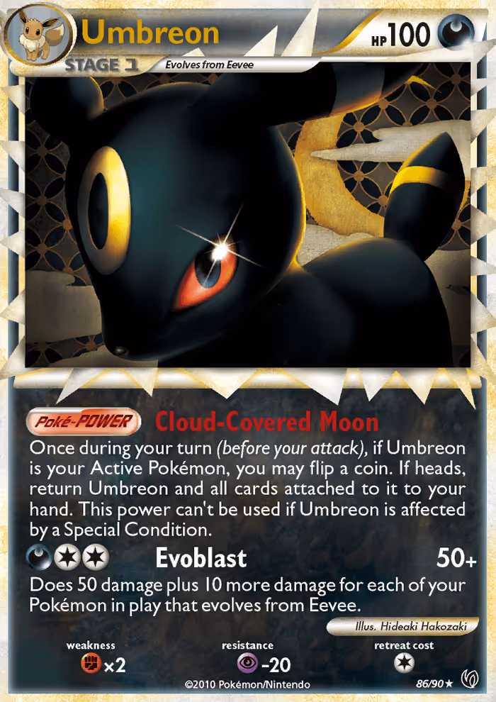 Umbreon 86/90 Pokemon card