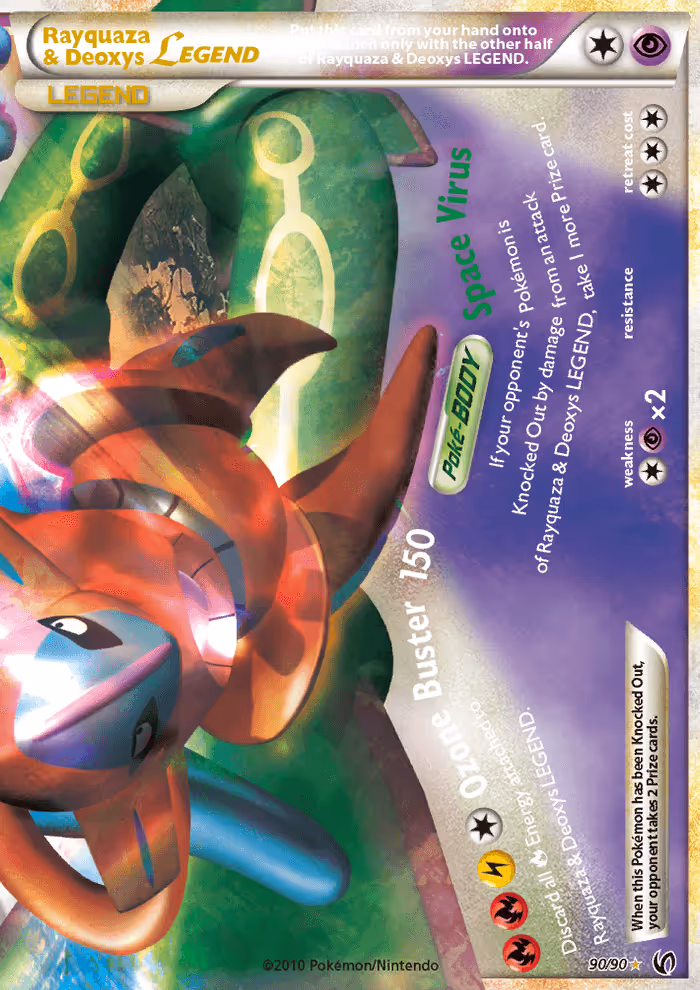 Rayquaza & Deoxys LEGEND 90/90 Pokemon card