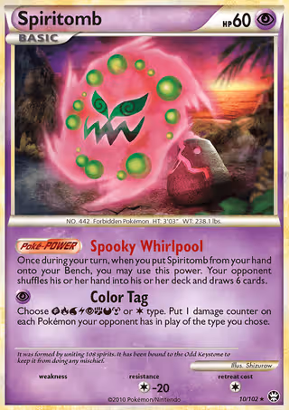 Spiritomb 10/102 Pokemon card