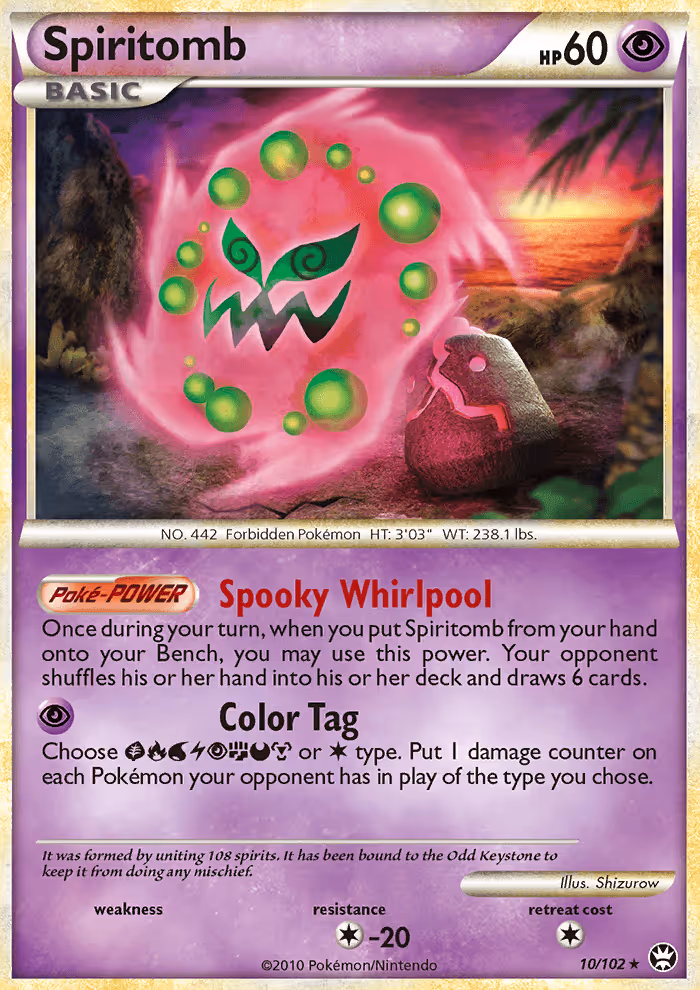 Spiritomb 10/102 Pokemon card