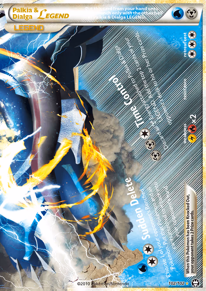 Palkia & Dialga LEGEND 102/102 Pokemon card