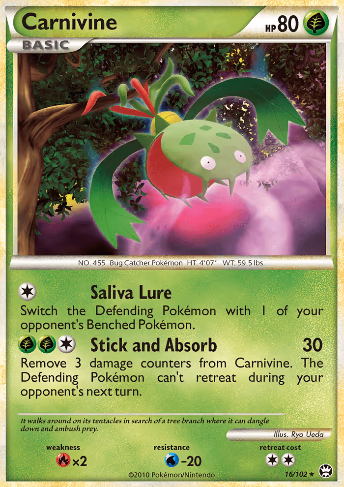 Carnivine 16/102 Pokemon card