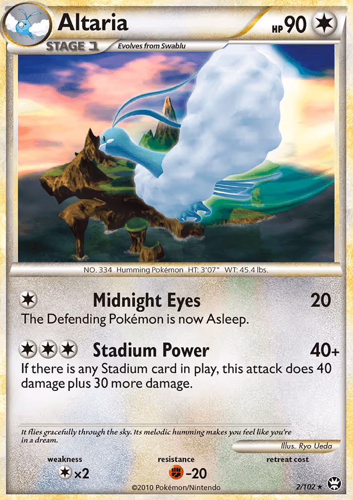 Altaria 2/102 Pokemon card