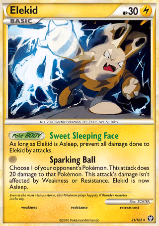 Elekid 21/102 Pokemon card