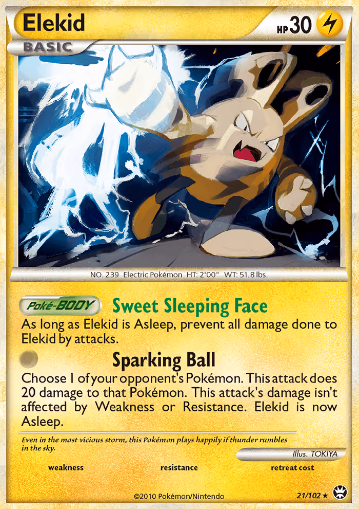 Elekid 21/102 Pokemon card