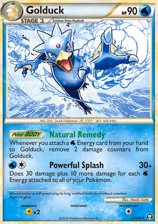 Golduck 22/102 Pokemon card