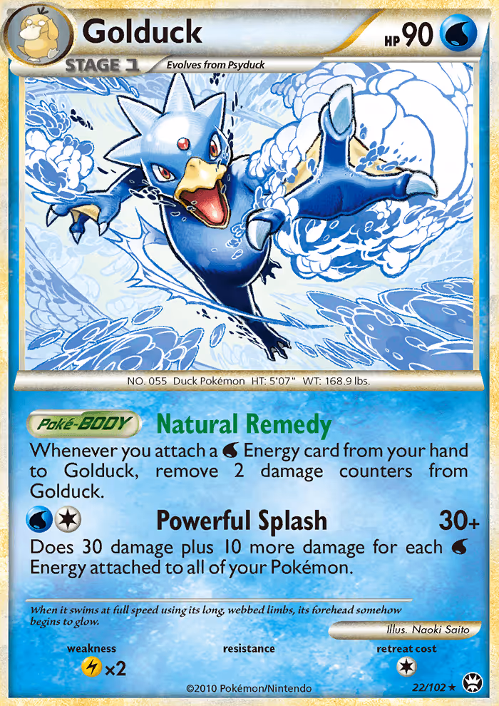Golduck 22/102 Pokemon card