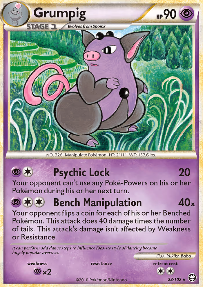 Grumpig 23/102 Pokemon card