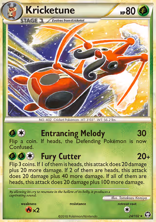 Kricketune 24/102 Pokemon card