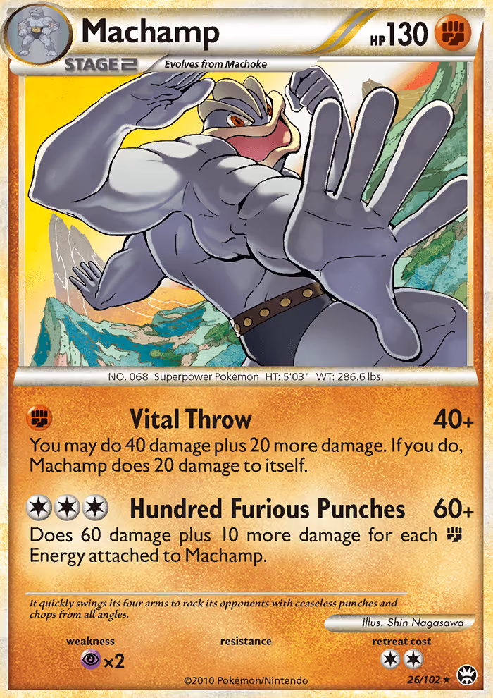 Machamp 26/102 Pokemon card