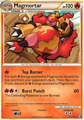 Magmortar 27/102 Pokemon card