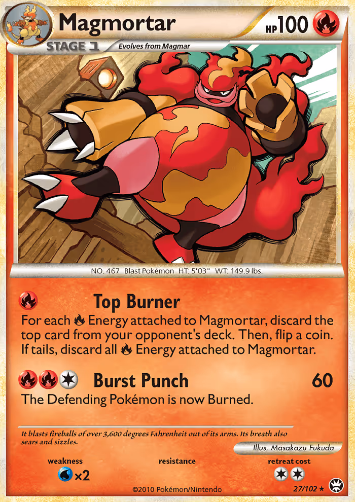 Magmortar 27/102 Pokemon card