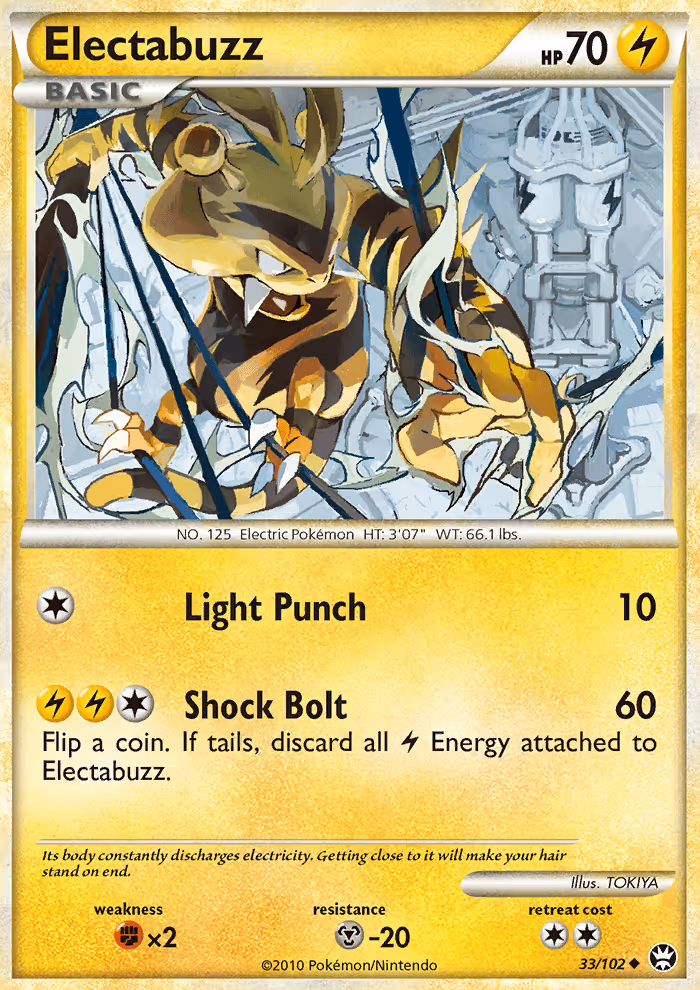 Electabuzz 33/102 Pokemon card