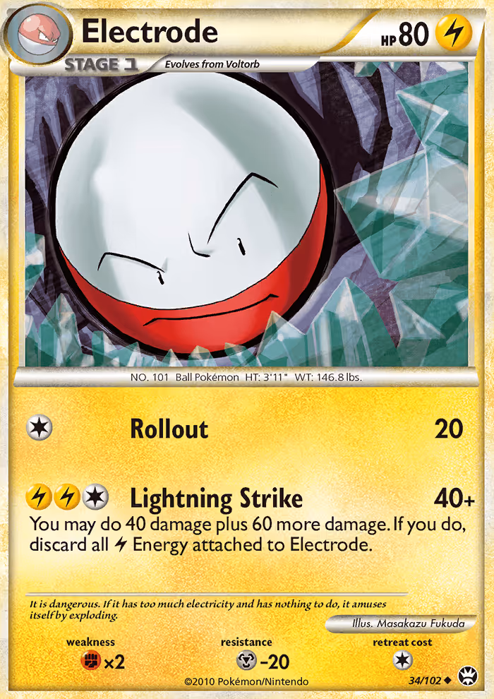 Electrode 34/102 Pokemon card